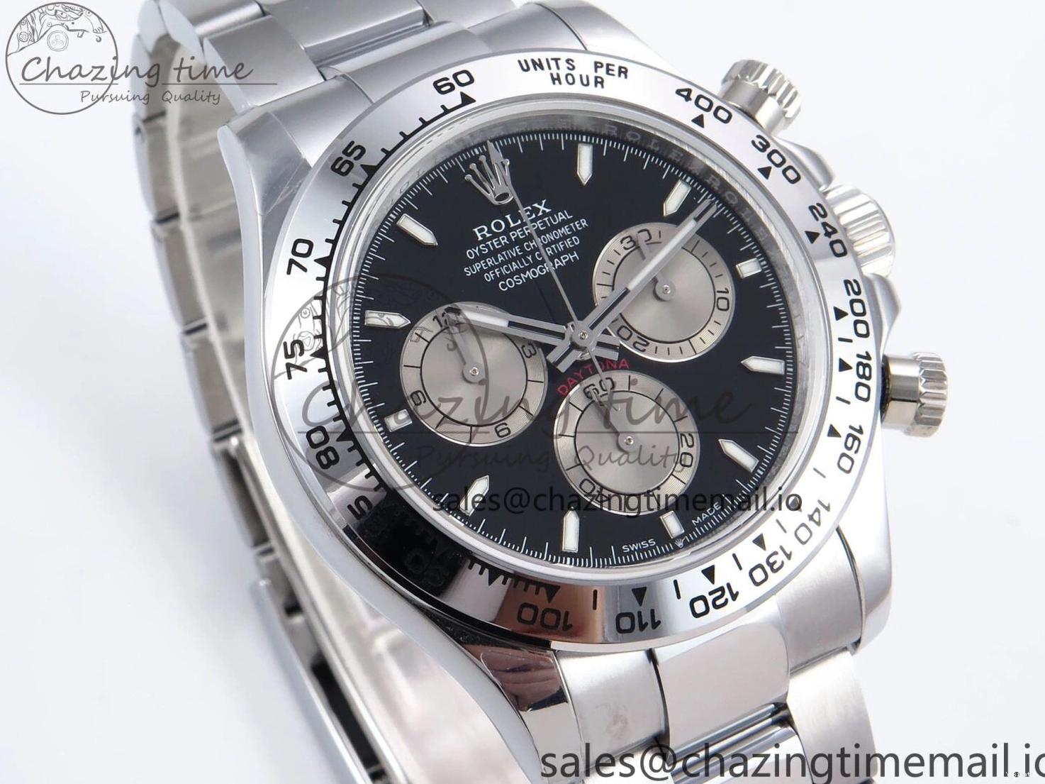 SS Best Daytona Weight） (Gain QF V6 Edition on SH4131 Silver 1:1 Black 126509 Bracelet Dial 0505